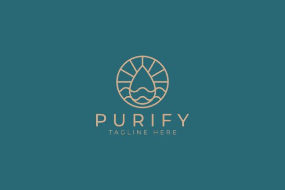 Abstract Water Purification Logo Radiant: Graphics & Logo Templates