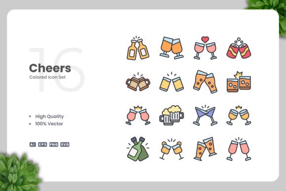 Cheers Color Icons: Graphics & Icons Review