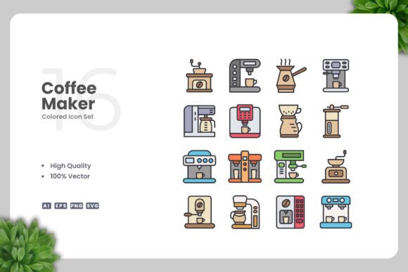Coffee Maker Icons & Graphics Review