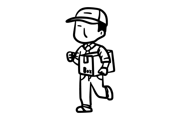 Delivery Worker Doodle: Graphics & Illustrations