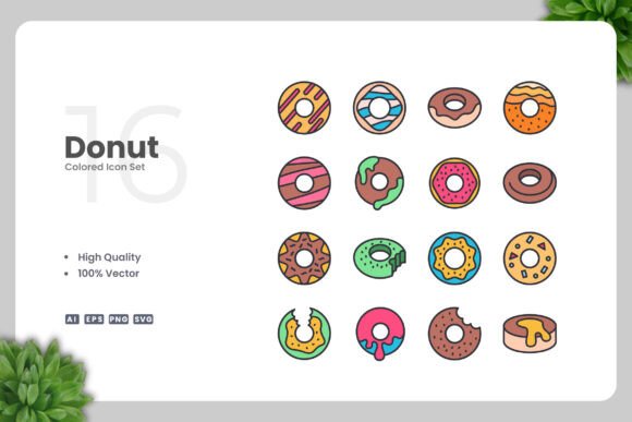 Donut Colored Icons: A Designer's Review for Embroidery