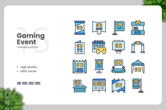 Gaming Event Colored Icons: A Designer's Stitch Review