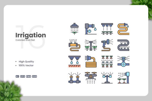 Irrigation Colored Icons: A Designer's Review for Stitchers