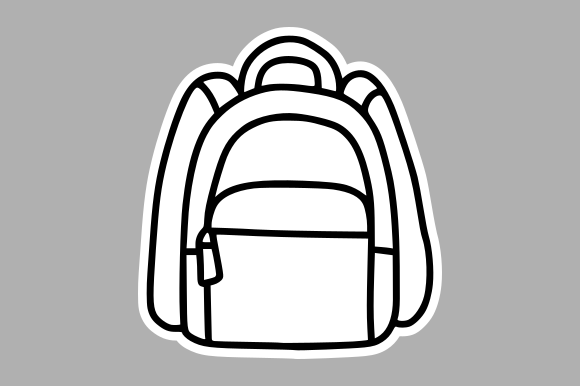 Minimalist Rucksack Doodle: Essential Graphics & Illustrations