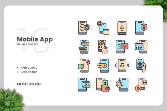 Mobile App Colored Icons: A Designer's Review