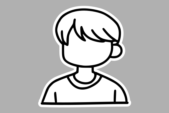 Monochrome Faceless Profile Picture: Premium Graphics & Illustrations