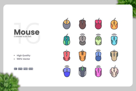 Mouse Colored Icons: A Designer's Take on Embroidery Use