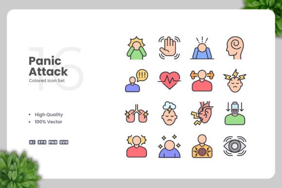 Panic Attack Icons: Modern Graphics for Web